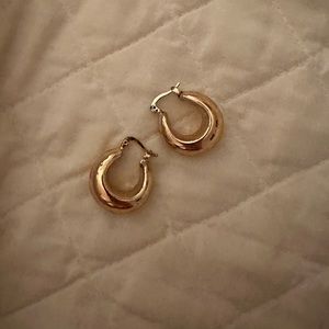 Urban outfitters, gold hoop earrings.